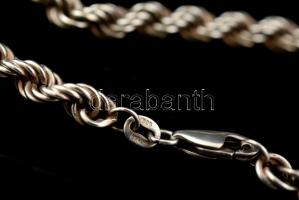 Ezüst(Ag) walles nyaklánc, jelzett, h: 46 cm, nettó:19,3 g