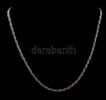 Ezüst(Ag) áttört nyaklánc, jelzett, h: 46 cm, nettó: 6 g