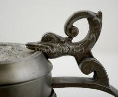 Rein Zinn címeres ón korsó, jelzett, m:21 cm