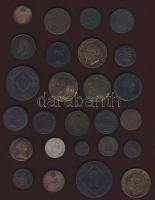 Kis európai vegyes fémpénz tétel 1760-1866. benne osztrák, német, francia, holand, orosz, angol, len...