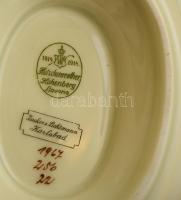 Hutschenreuther szószos kínáló, kanállal, matricás, jelzett, hibátlan, 22×15 cm, h:19 cm