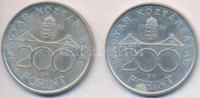 1994. 200Ft Ag "Deák" (2x) T:2
Adamo F13.1