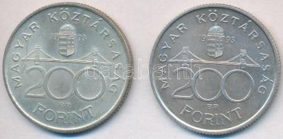 1993. 200Ft Ag "MNB" (2x) T:2
