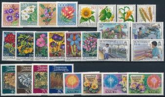 1965-1983 Virág motívum 9 klf sor 2 db stecklapon 1965-1983 Flower 9 sets