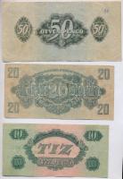 1944. 1P számozás nélkül + 2P + 5P + 10P + 20P + 50P "A Vöröshadsereg Parancsnoksága" T:II...