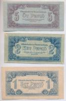 1944. 1P számozás nélkül + 2P + 5P + 10P + 20P + 50P "A Vöröshadsereg Parancsnoksága" T:II...