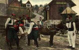 Bosanski potkivac, Gradska mesara / Bosnian folklore, farrier, butcher shop. W. L. Bp. No. 35.