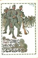 34-es Vilmos Bakák Vasdandár, Gimes Lajos főhadnagy alkotása / Hungarian infrantry unit, WWI military, s: Gimes Lajos (EK)
