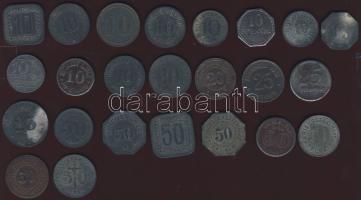 Német Birodalom/Császárság 1917-1919. 24db klf fém városi szükségpénz T:3 korr.