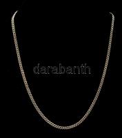 Ezüst(Ag) lapos pancer nyaklánc, jelzett, h: 49,5 cm, nettó: 14,4 g