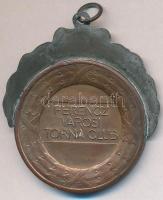 Berán Lajos (1882-1943) 1949. "Ferencz Városi Torna Club" Br díjérem Zn koszorú keretben, ...