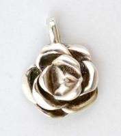 Ezüst(Ag) rózsa függő, jelzett, 2x1,5 cm, nettó: 4,2 g