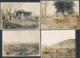 1916-1917 I. világháborús, olasz fronton készült 4 db fénykép, romok, 7x10,5 cm / WWI Italian front, ruins, 4 photos 7x10,5 cm