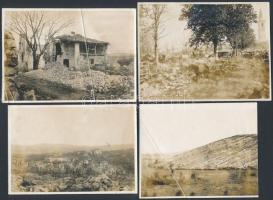 1916-1917 I. világháborús, olasz fronton készült 4 db fénykép, romok, 7x10,5 cm / WWI  Italian front, ruins, 4 photos 7x10,5 cm