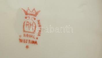 Royal Wettina szecessziós váza, biszkvit porcelán, festett, sérült, jelzett,  m:33 cm