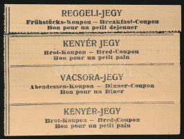 1933 Étkezési jegyek a Gödöllői cserkész jamboreeról. Ritka / Dining tickets from the Jamboree. Rare!