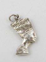 Ezüst(Ag) Nofertiti fej függő, jelzett, 3,2x1,8 cm, nettó: 3,6 g
