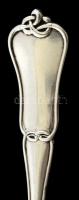 Ezüst(Ag) húsvilla, 2 db, jelzett, h: 24,5 és 20,5 cm, nettó: 168,8 g