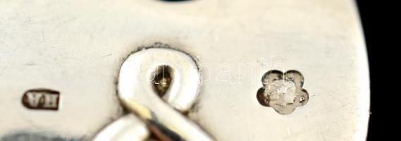 Ezüst(Ag) húsvilla, 2 db, jelzett, h: 24,5 és 20,5 cm, nettó: 168,8 g