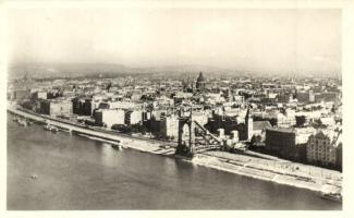 Budapest; Kossuth híd, Sztálin híd, Erzsébet híd maradványa - 3 db modern képeslap / 3 modern postcards