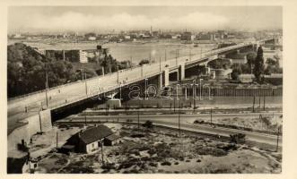 Budapest; Kossuth híd, Sztálin híd, Erzsébet híd maradványa - 3 db modern képeslap / 3 modern postca...