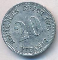 Német Birodalom 1875J 20pf Ag T:2
German Empire 1875J 20 Pfennig Ag C:XF