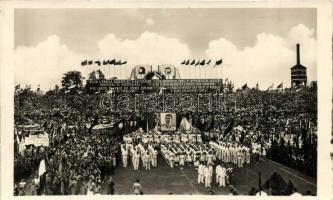 1949 Budapest, II. Világifjúsági és Diáktalálkozó - 2 képeslap az egyiken aláírásokkal / 2 postcards...