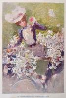 A Budapesti Ujságírók Egyesülete Almanachja. Bp., 1905, Korvin Testvérek - ny. Kiadói, festett dísze...