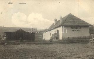 Lőcse, Levoca; Felsőmajor, Vendéglő a Vadászhoz, Braun Fülöp kiadása / restaurant, croft (EK)