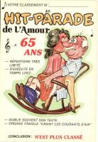 7 db MODERN francia humoros erotikus grafikai lap; Szex különböző életkorokban / 7 modern French hum...