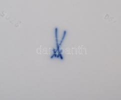 Meisseni süteményes tányér (4 db), kézzel festett, jelzett, hibátlan, d:17,5 db