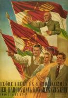 2 db MODERN magyar szocialista propaganda lap; épülő Sztálinváros, Szocialista Kongresszus / 2 moder...