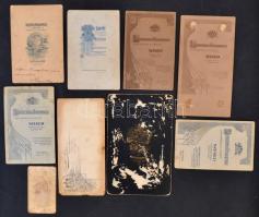 cca 1880-1910 Portrék, 9 db keményhátú fotó Lintner, Molnár, Lukács, Lojanek és Kohlmann műtermeiből...