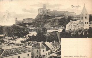 Trencsén, Trencin; látkép, várrom, Szold Henrik kiadása / general view, castle ruins (fa)