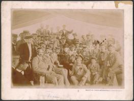 cca 1910 Fiume(?), csoportkép, fotó Magyar Imre műterméből, feliratozva, 16×21 cm