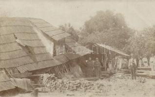 Bozovics, Bozovici; utcakép árvíz után / street after the flood, photo