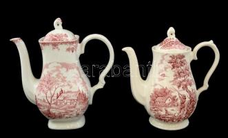 Myott angol vadász témájú porcelán tétel, néhányon csorba, levonó képes, jelzett, hiányos, összesen:...