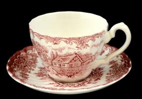 Myott angol vadász témájú porcelán tétel, néhányon csorba, levonó képes, jelzett, hiányos, összesen:...