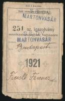 1921 Déli Vaspálya Társaság fényképes igazolványa munkáshetijegyek váltására / railway id