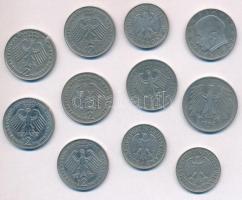 NSZK 1968-1990. 1M Cu-Ni (3xklf) + 1958F 2M Cu-Ni "Max Planck" + 1970-1984. 2M Cu-Ni "...