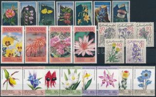 1956-1986 Flower 8 sets 1956-1986 Virág motívum 8 klf sor 2 db stecklapon