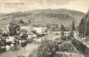 Topánfalva, Campeni; látkép, híd, Csiky Testvérek kiadása / general view, bridge (EK)