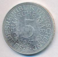 NSZK 1967F 5M Ag T:2
FRG 1967F 5 Mark Ag C:XF