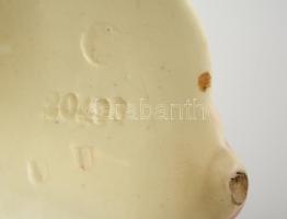 Kézzel festett szecessziós aufsatz, jelzett (B), kopott, hajszálrepedéssel, d:24 cm, m:13 cm