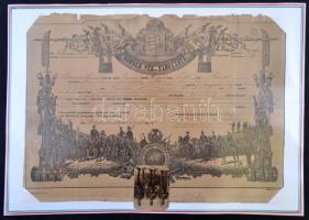 1880-1945 MIlitária tétel: Régi obsit (végelbocsájtó levél) zétényi Csukás Kálmán halotti értesítője...