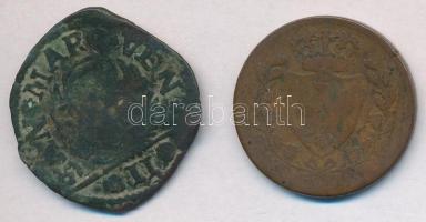 Olasz Államok / Velence / Dalmáciai és Albánia gyarmat 1684-1700. 2S Cu + Szardínia 1826. 5c Cu &quo...