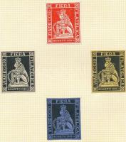 1929 Bélyegkiállítás 4 db klf színű olasz levélzáró