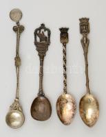 Ezüst (Ag.) emlék kis kanál (4 db), jelzett, h:11-13 cm  nettó:59 g