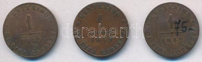 Olasz Államok / Velence / Forradalom 1849ZV 1c (3x) Cu T:2,2-
Italian States / Venice / Revolution ...