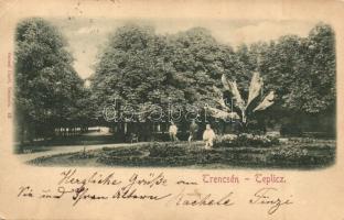 1899 Trencsénteplic, Trencianske Teplice; park / park (EK)